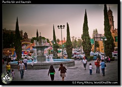 Puebla fair and fountain